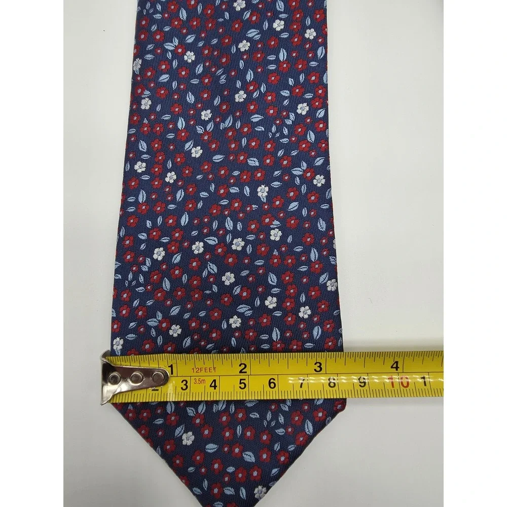 Tommy Hilfiger Polyester Floral Red White Blue Tie 58